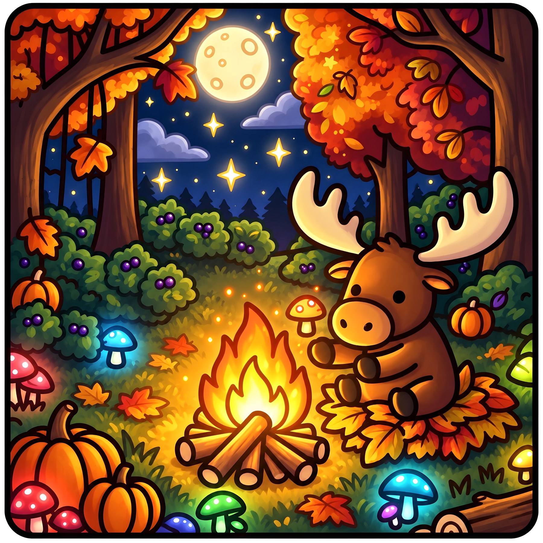 Campfire in the Woods